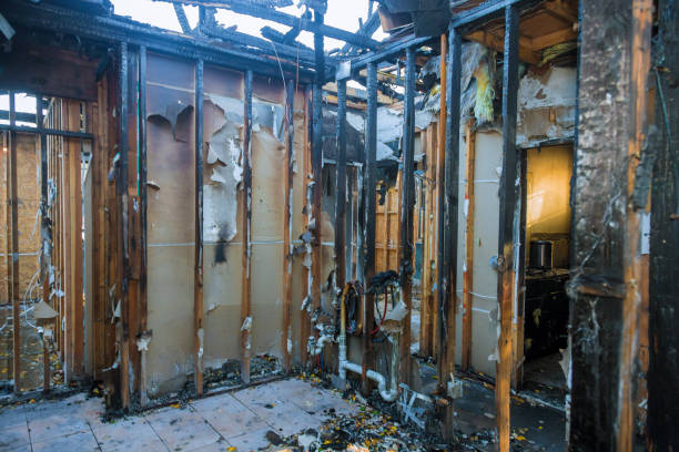 Professional Fire Damage Removal technician working in Hellertown, PA